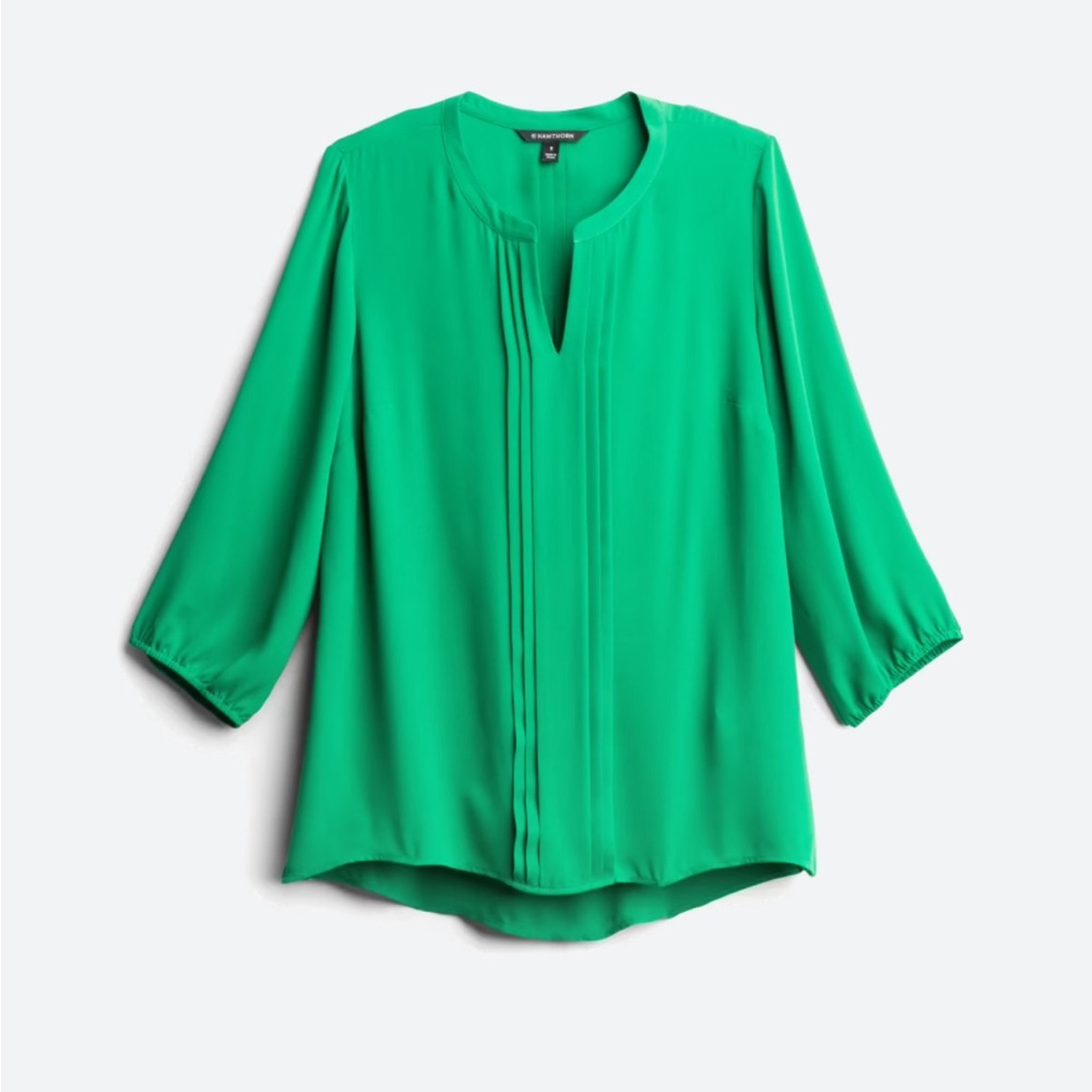 Maury detail split neck blouse